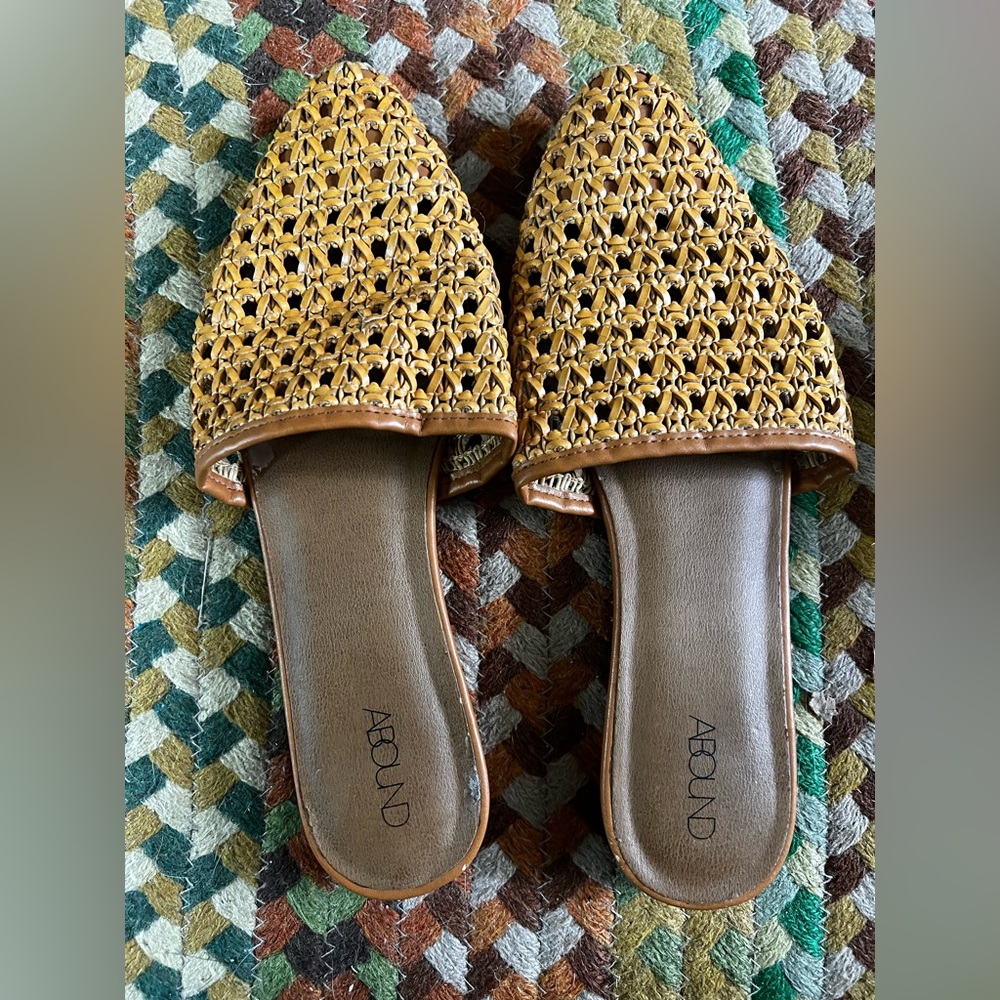 Abound Mustard Woven Slip-On Shoes